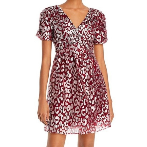 Aqua Dresses Aqua Dark Red Leopard Print Dress Poshmark